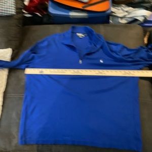 2xl polo Ralph Lauren blue 1/2 or 1/4 zip shirt with white polo horse. L/S